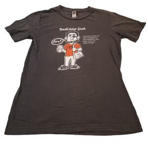 Canvas Shirt Mens X Small Gray Bad Camp Geek Nerd Crew Neck T Shirt Top